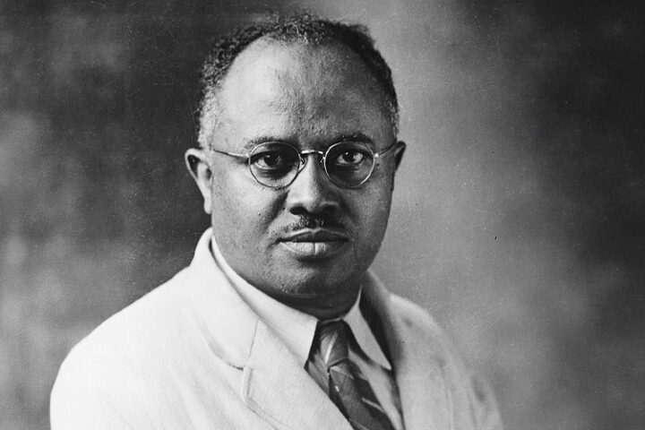 Portrait of sociologist E. Franklin Frazier.