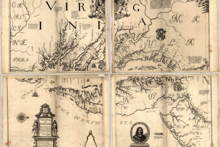 Augustine Herrman's 1670 map of Virginia and Maryland