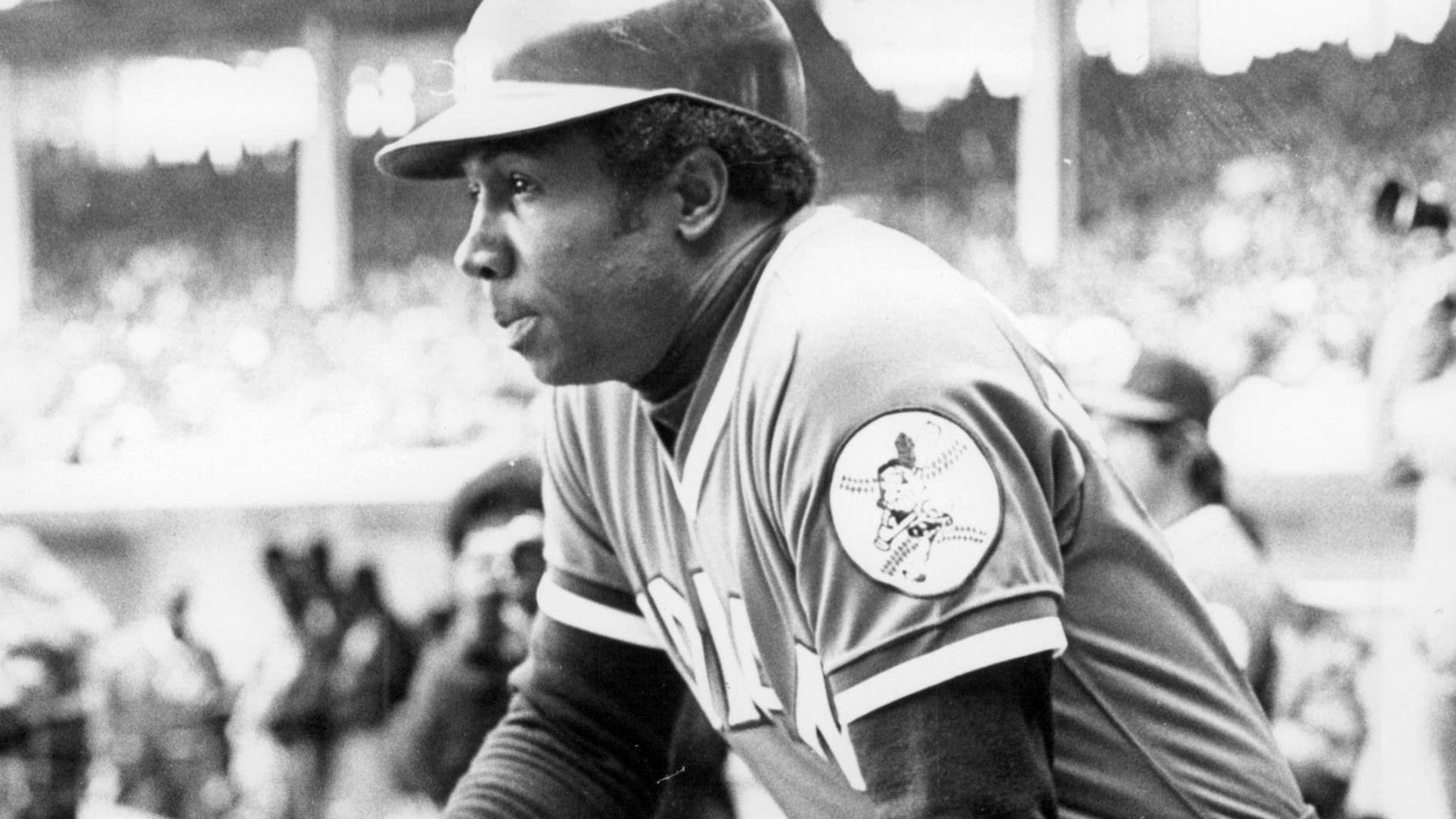 Frank Robinson in a Cleveland Indians uniform in 1975.