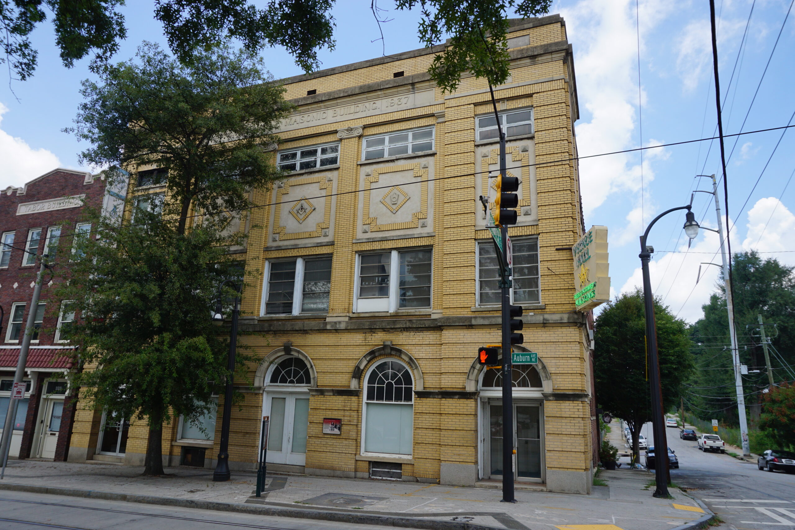 The Prince Hall Masonic Temple building in Atlanta, where WERD broadcast from.